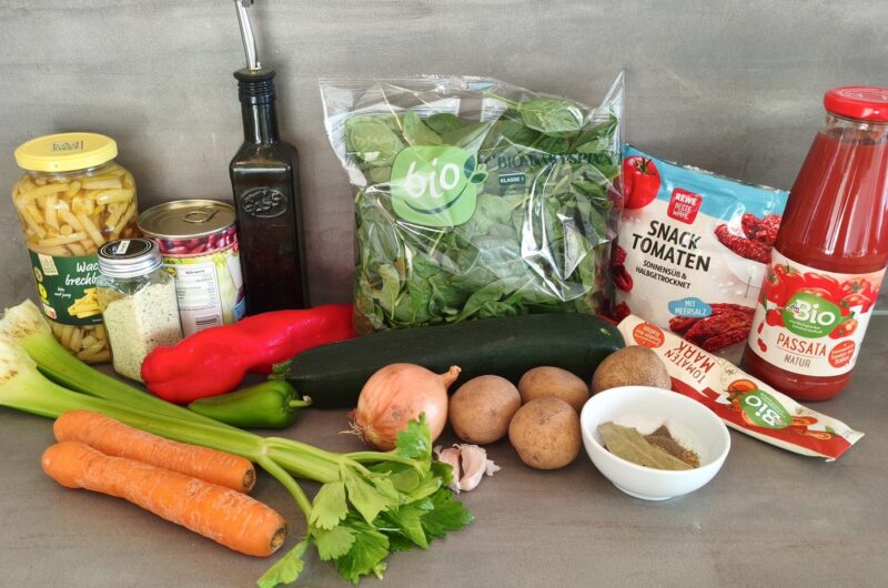 Minestrone Suppe aus dem Crockpot